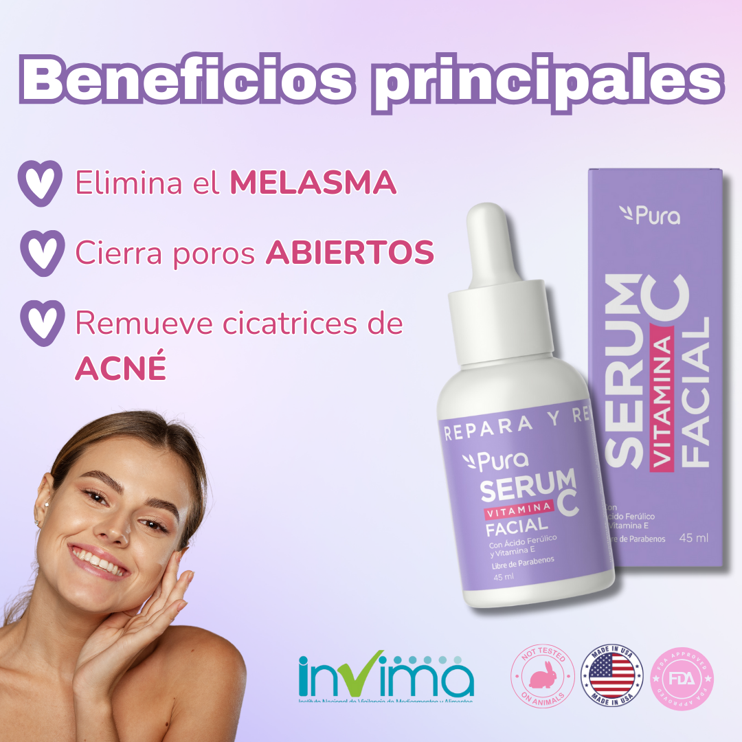 SERUM DE VITAMINA C | ELIMINA MELASMA Y POROS ABIERTOS 🌟✨