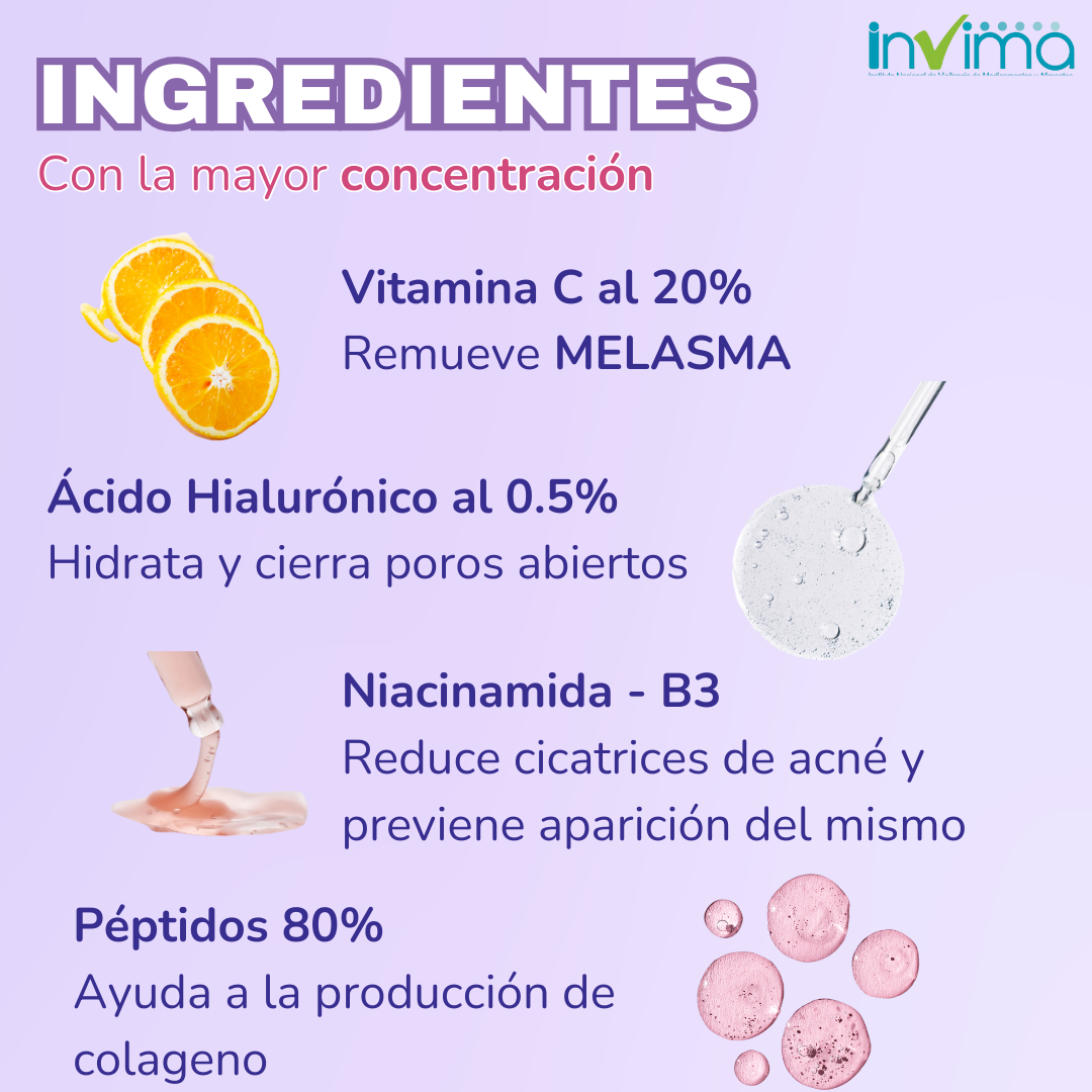 SERUM DE VITAMINA C | ELIMINA MELASMA Y POROS ABIERTOS 🌟✨